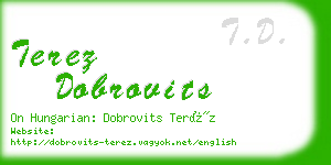 terez dobrovits business card